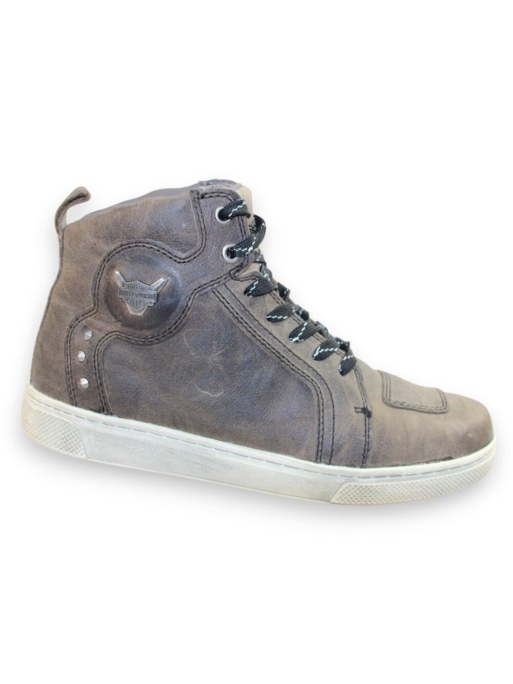 Harley-Davidson Bateman 4 Metal Grey Leather Riding Sneaker Boots 8.5 - Picture 2 of 11